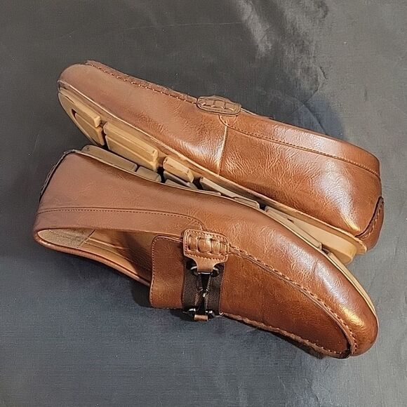 VAN HEUSEN RURUS FLEX MEMORY FOAM SLIP-ON LEATHER MEN'S LOAFERS - Picture 9 of 12